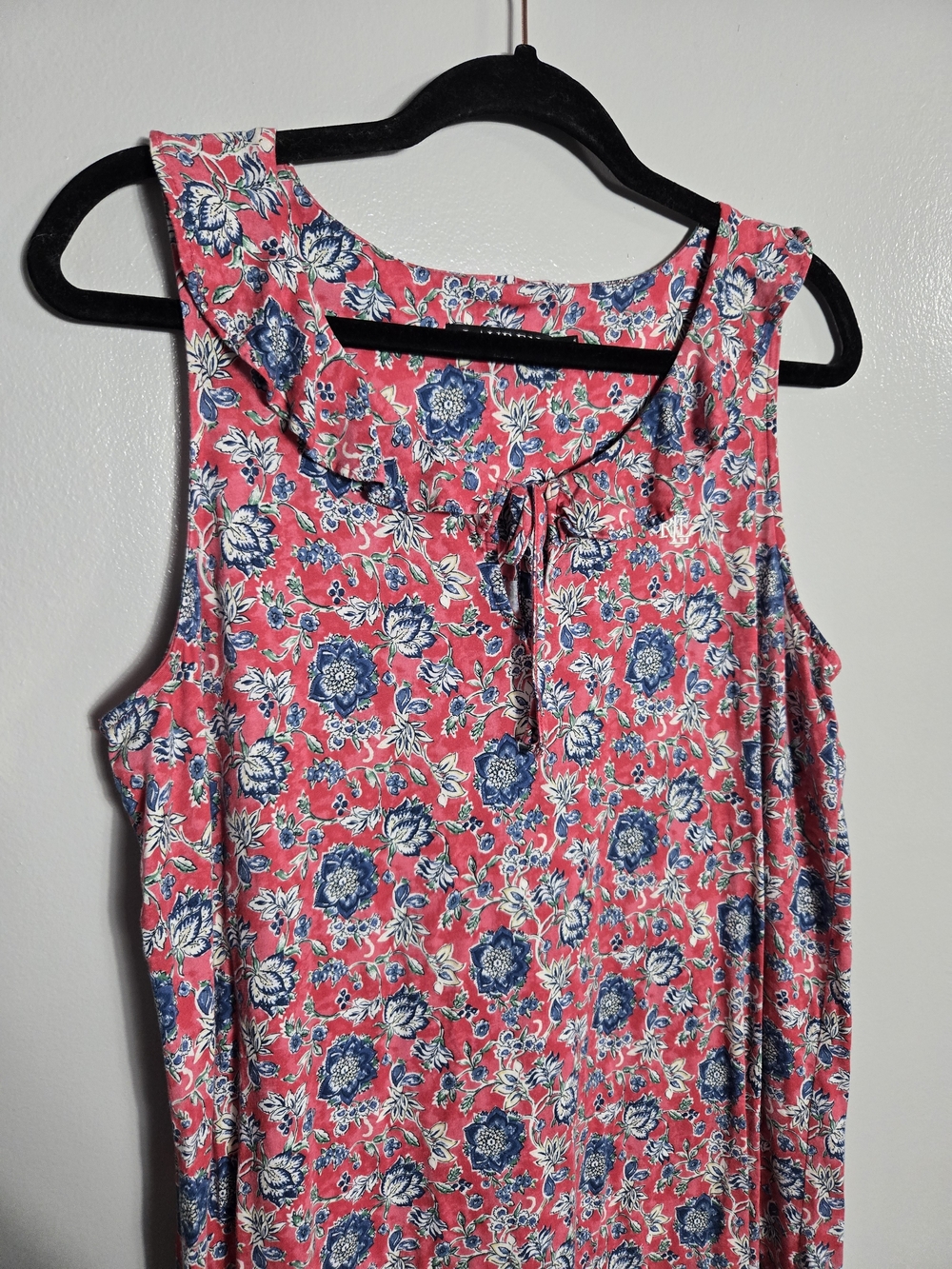 Lauren Ralph Lauren Floral Nightgown Bundle Lot of 2 Medium Ruffle Hem Knit - Picture 3 of 10